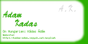 adam kadas business card